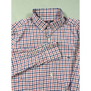 Vineyard Vines Performance Tucker Shirt Men M Classic Fit Red Plaid Button Down
